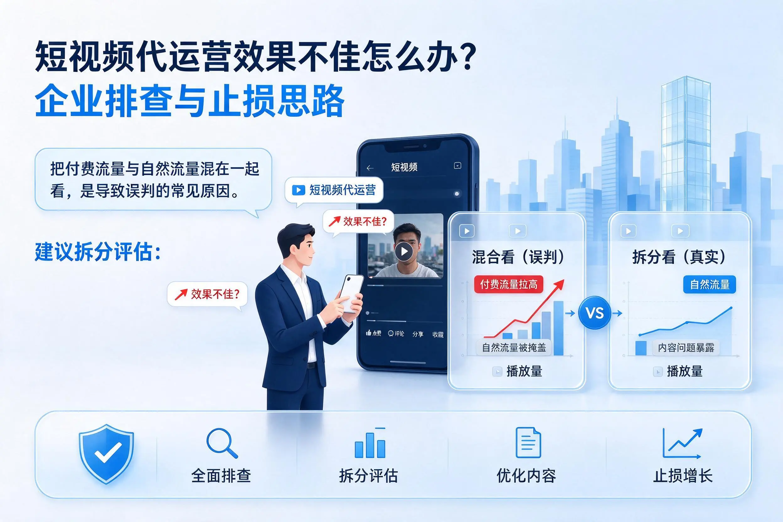短视频代运营效果不佳怎么办？重庆郊县企业排查与止损思路