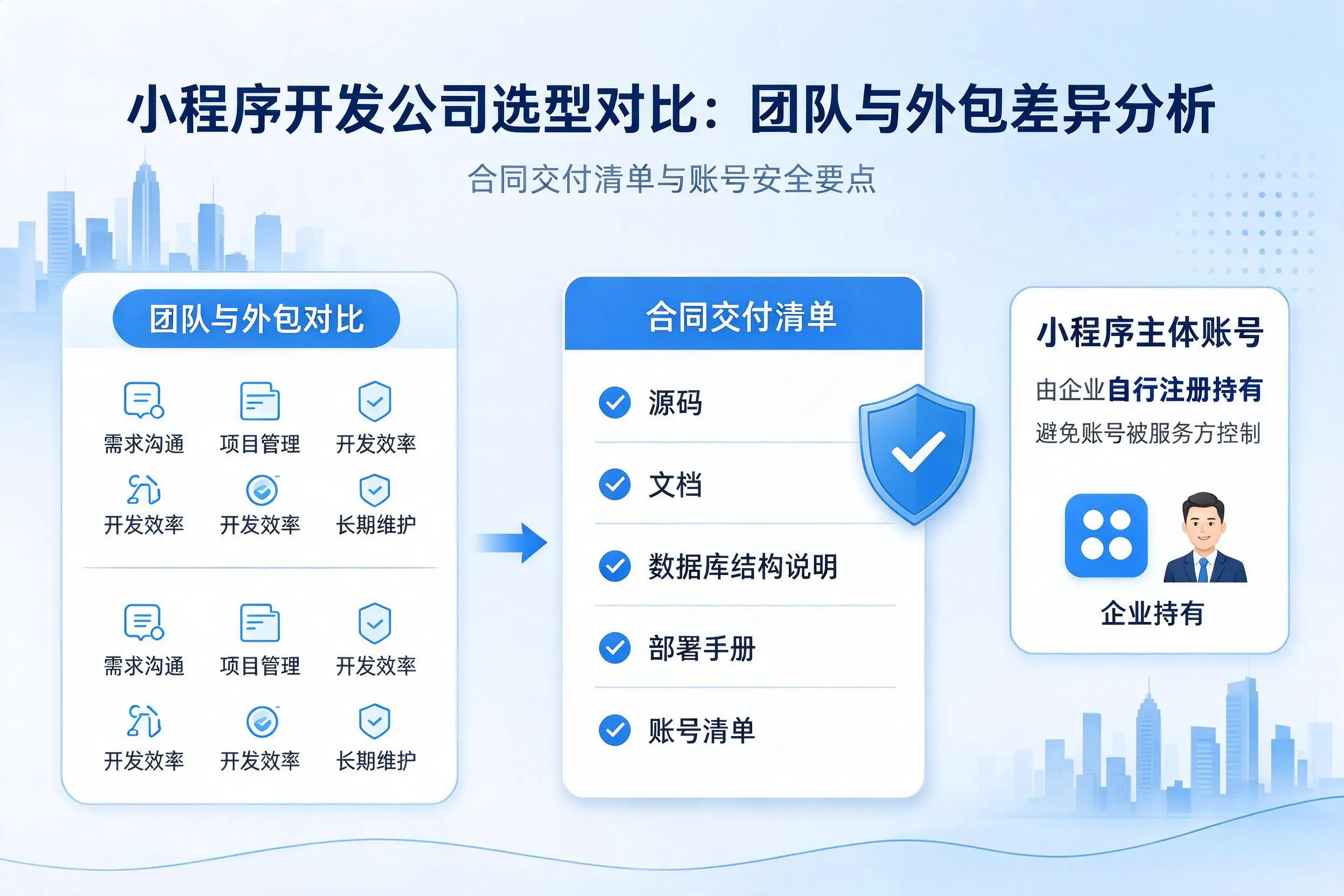重庆郊县小程序开发公司选型对比：团队与外包差异分析