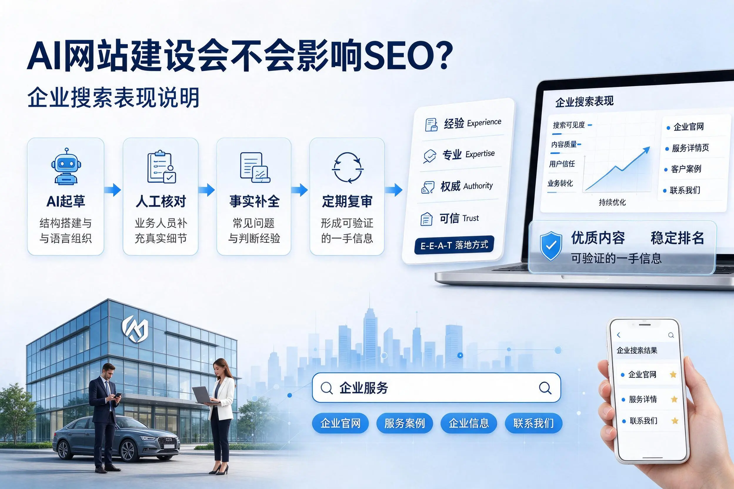 AI网站建设会不会影响SEO？重庆郊县企业搜索表现说明